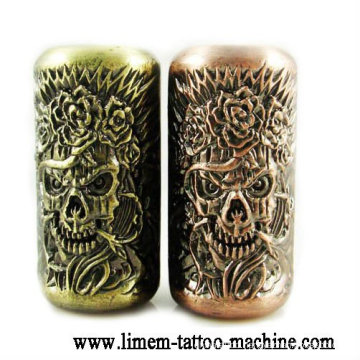 Skull Emboss tattoo grip material Alloy tattoo tube 25mm grips